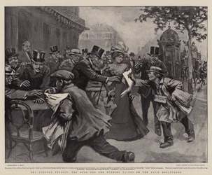 Il verdetto Dreyfus, la corsa ai giornali della sera sui boulevard di Parigi